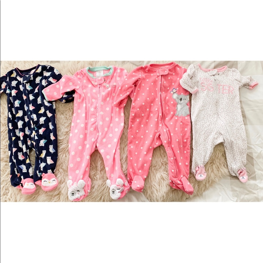 Zip up footed pajamas